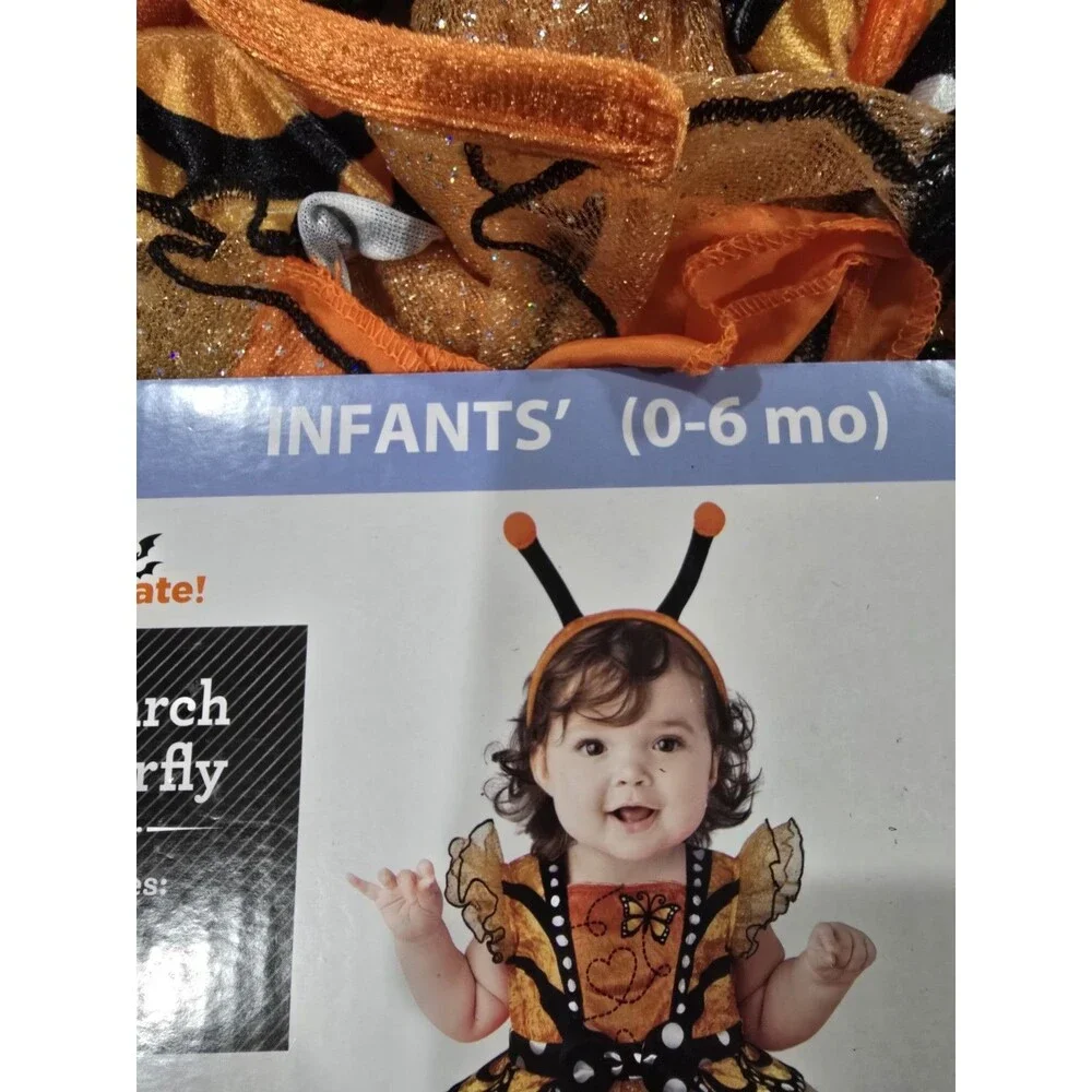 NEW! Monarch Butterfly Infant 0 - 6 Months Dress Up Halloween Costume
